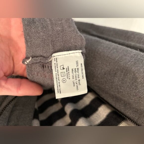 Nice Collective Layered Striped Distressed Cardigan - Picture 3 of 8